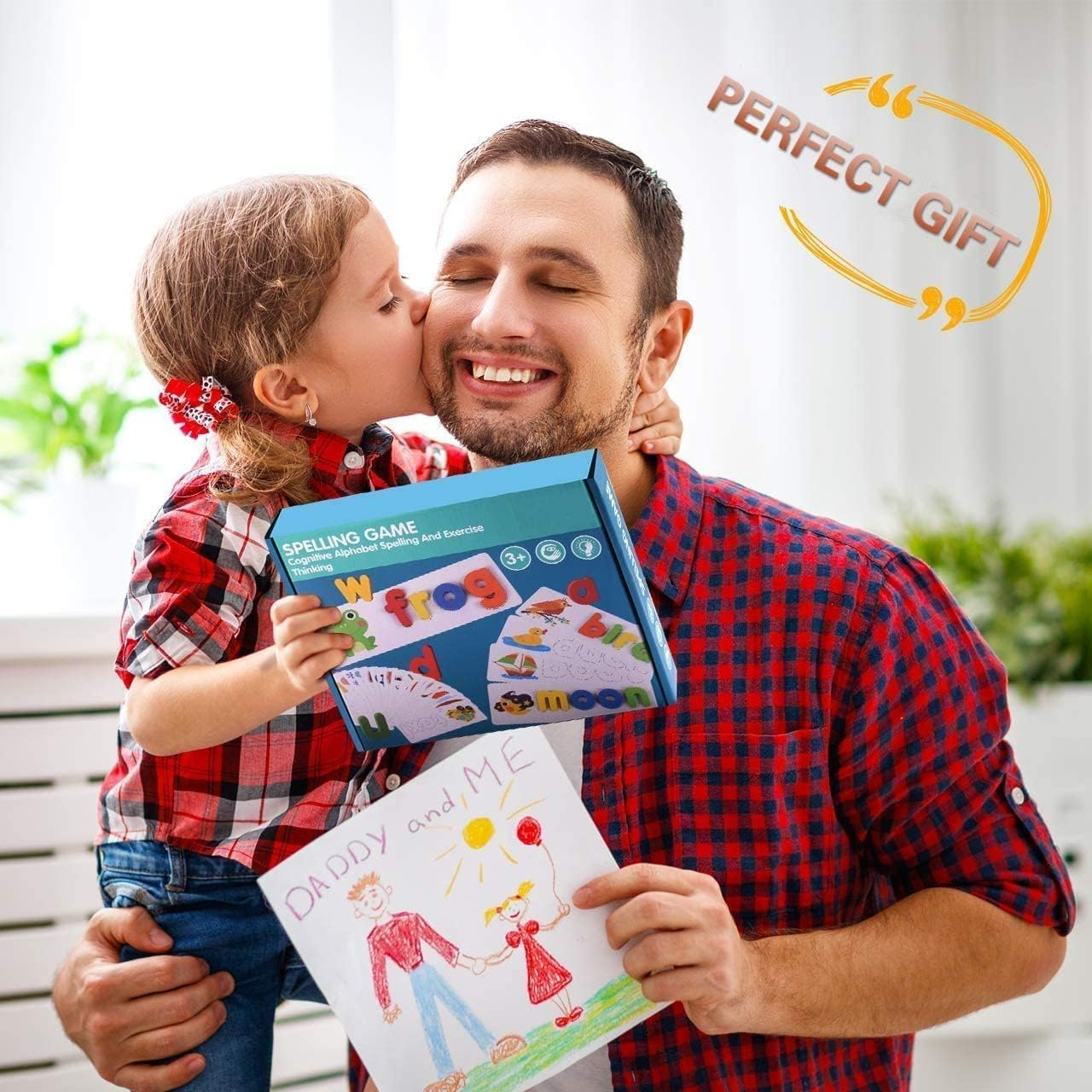 See and Spell Learning Toys, Matching Letter Game Words for Kids, Educational Learning Toys for Preschool Kindergarten 3-7 Year Old Girls Boys (28 Cards+52 Letters) image number 2