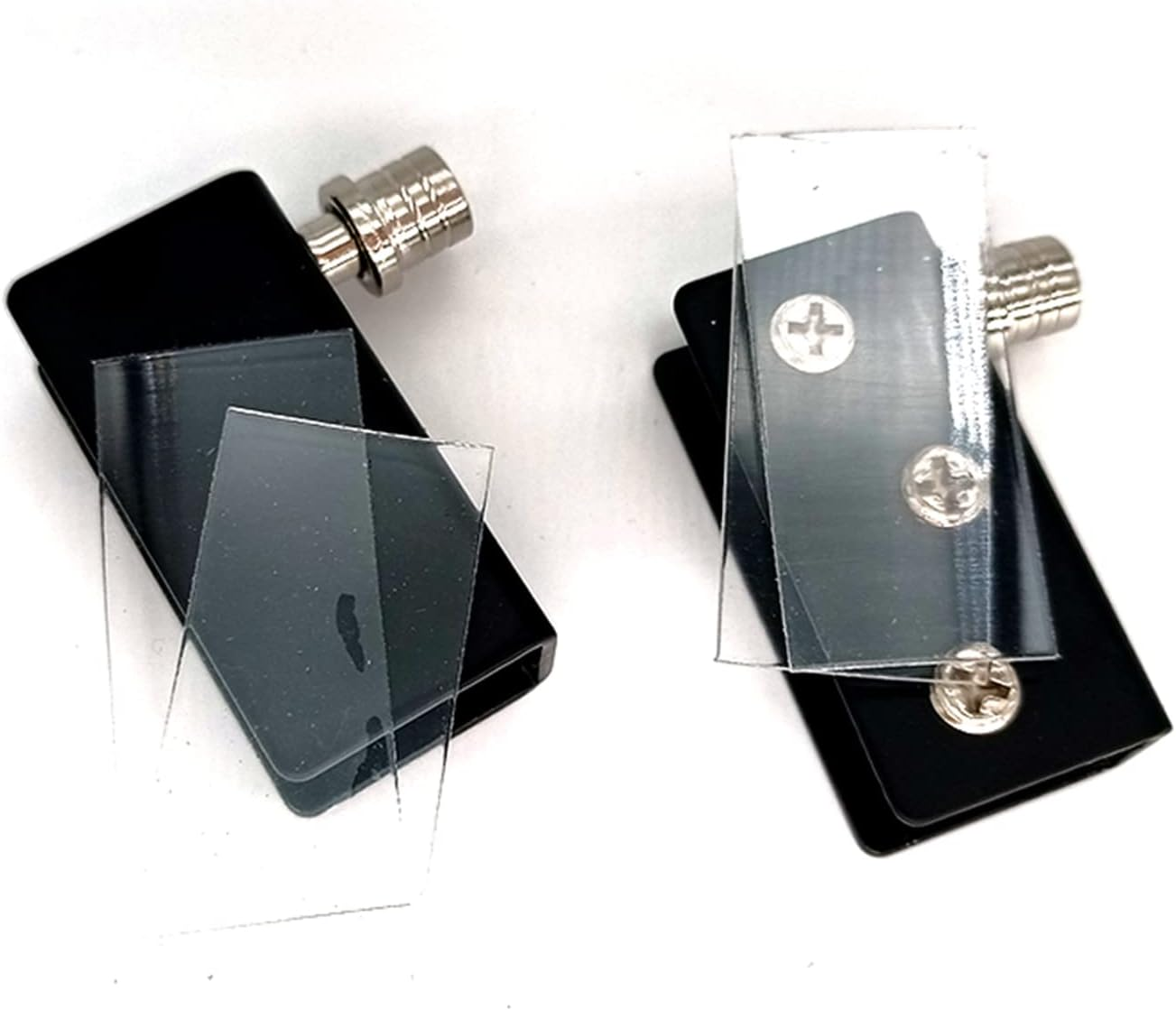 Glass Door Hinge Glass Door Pivot Hinge for Free Swinging Glass Doors Used for Cabinet Glass Pivot Door Orcupboard Cabinet Glass Doors Polished Chrome Door Hinge(1Pair) (Silver)