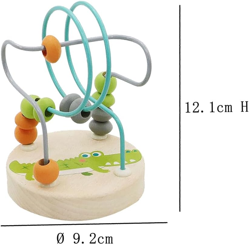 Kaper Kidz Wooden Crocodile Jungle Animal Small Roller Coaster Bead Maze - Hand-Eye Coordination Toy image number 1