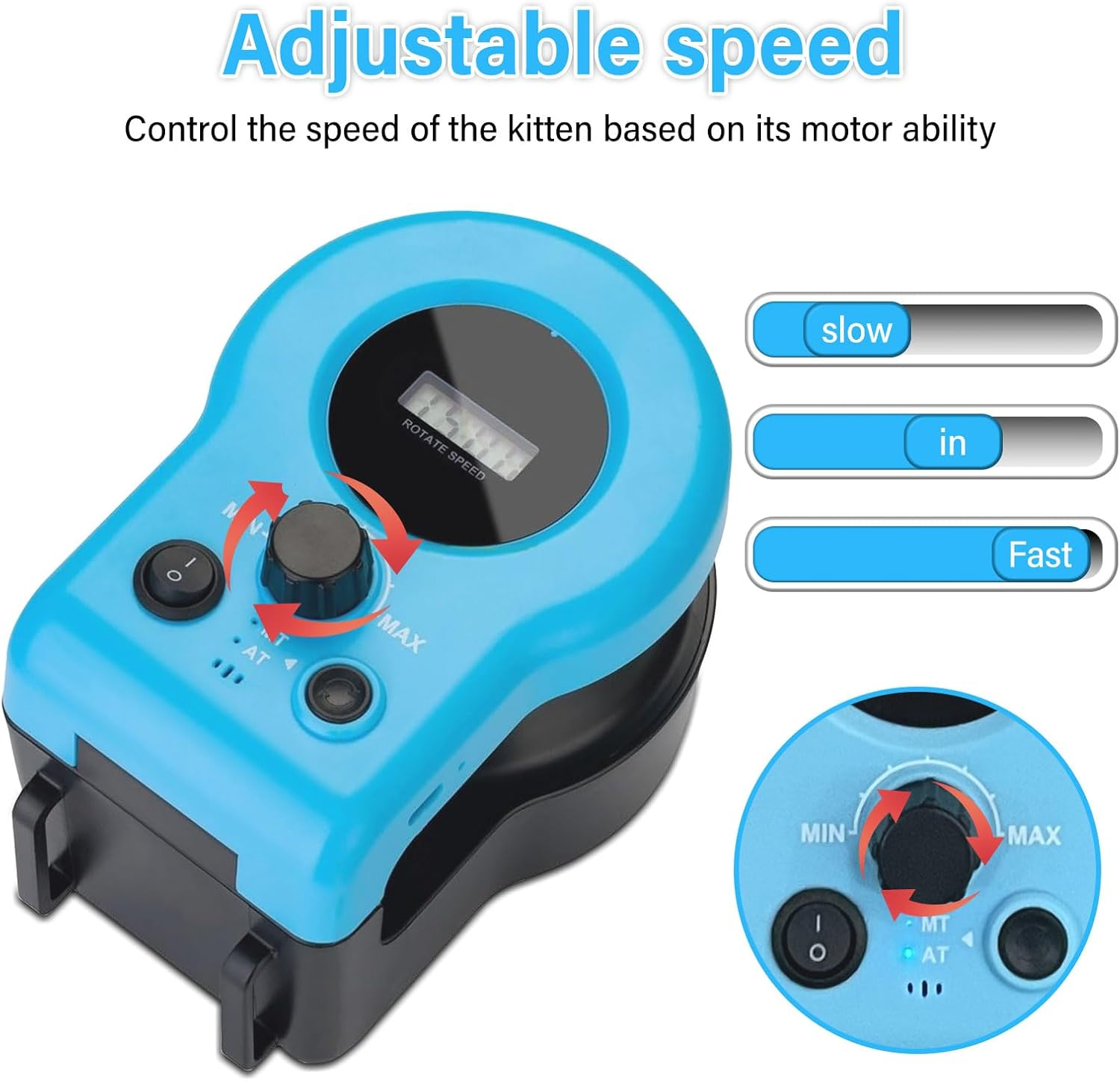 New Upgraded Remote Control Cat Toy - Smart Auto Moving Feather Teaser, USB Rechargeable, Mouse Sound Simulation - Indoor Exercise Wheel for Cats to Reduce Anxiety & Boredom image number 2