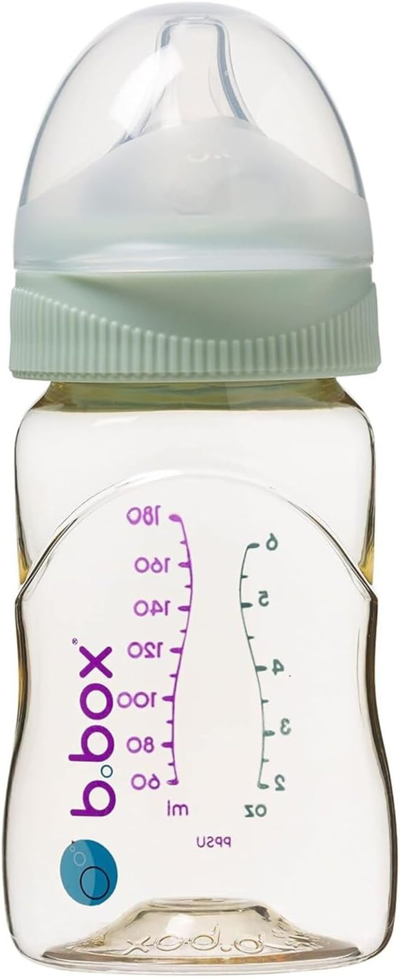 B.Box PPSU Breastfed Baby Bottle, Sage, 180 Ml Capacity image number 5