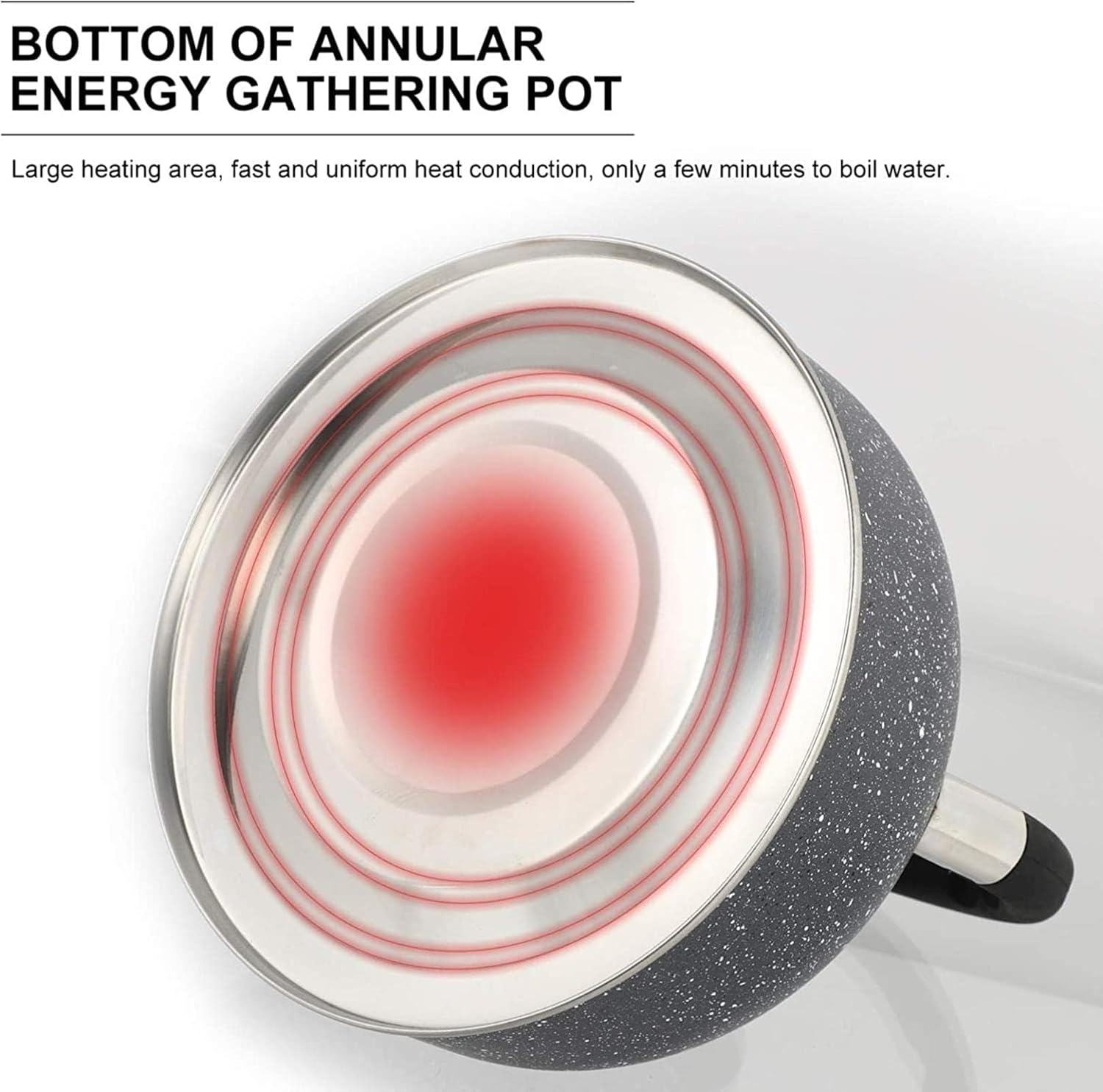 Whistling Tea Kettle Stovetop, 85 OZ / 2.5 Liter Stainless Steel Teapot, Induction Stone Kettle with Loud Whistle - Perfect for Preparing Hot Water, Coffee,Milk (Black) image number 1