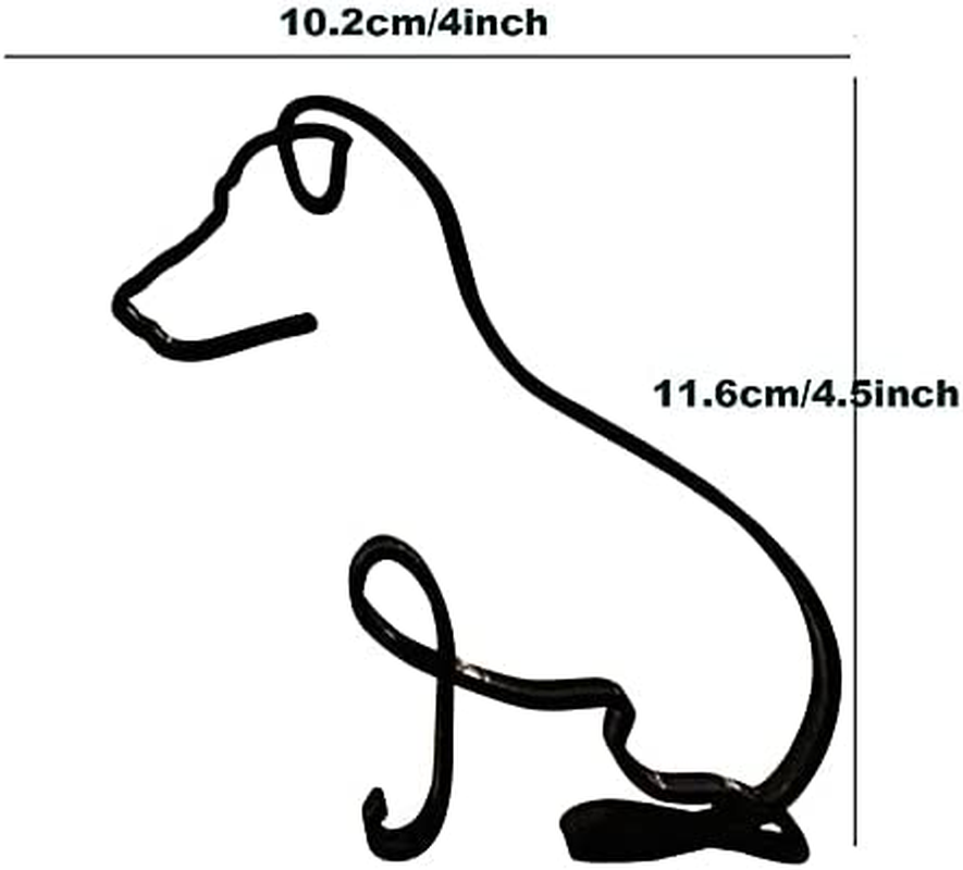 YRHSPORT Minimalist Art Sculpture, Personalized Metal Abstract Metal Line Minimalist Art Crafts Creative Line Drawing Ornaments for Wall, Living Room, Home Office Desk Decoration (Jack Russell)