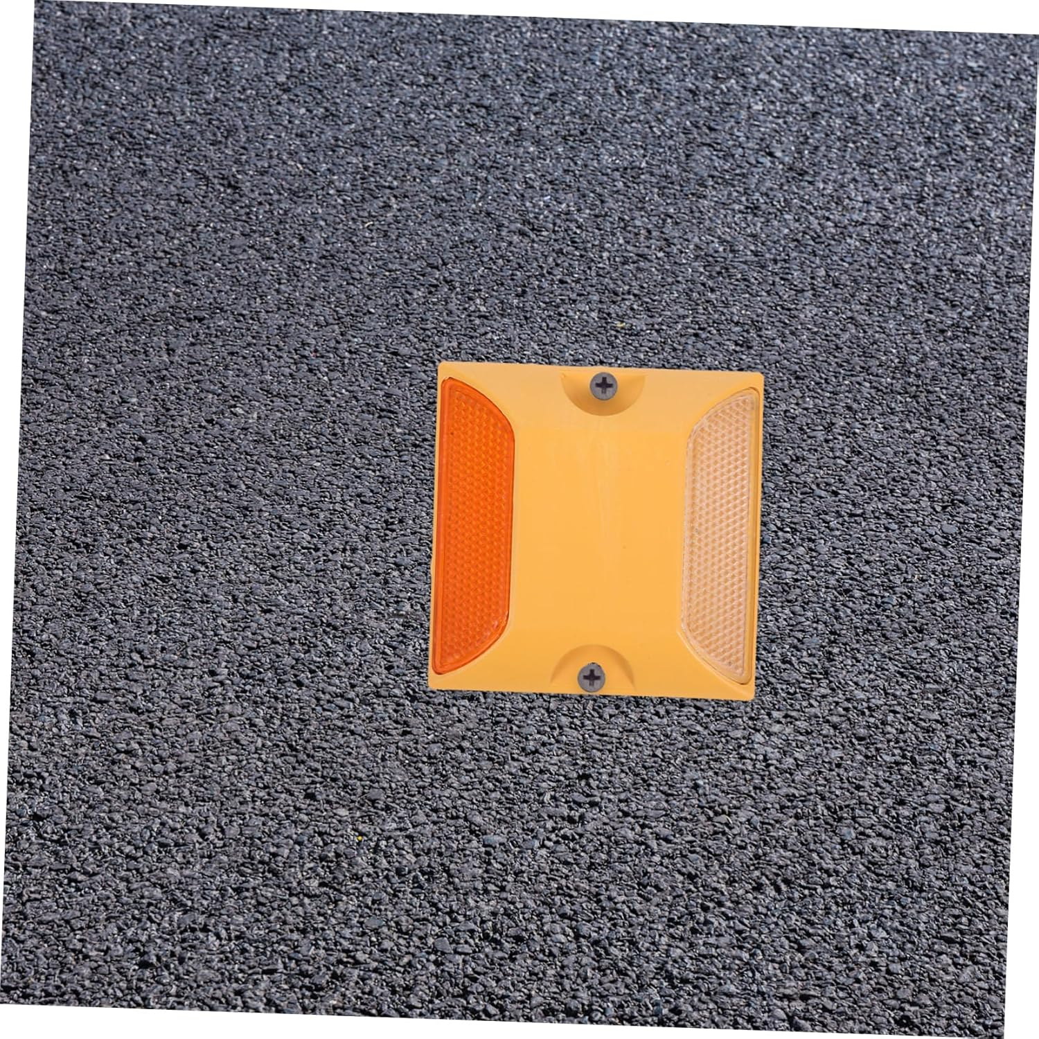 ABOOFAN 4Pcs Road Reflective Markers Pavement Markers Ground Reflective Road Studs Street Pavement for Driveways Parking Lots Safety Signs image number 6