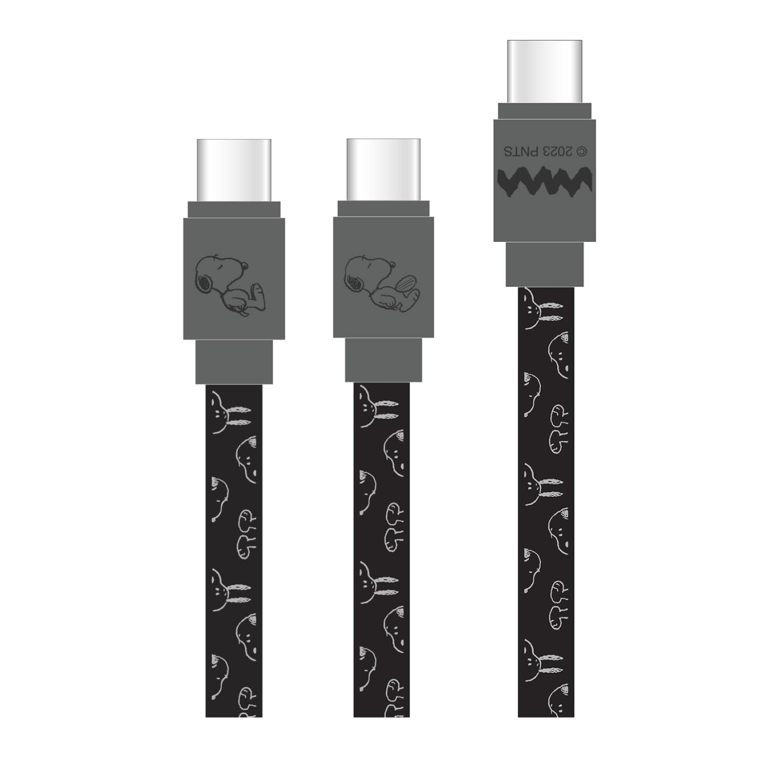 Gourmandies Peanuts Snoopy PD60W Compatible USB 2.0 Type C Cable Ivory SNGG-44IV