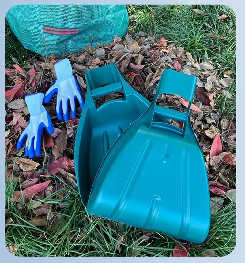 Large Leaf Scoops and Hand Rake Claw, Ergonomic Hand Held Garden Rake Grabbers for Picking up Leaves,Grass Clippings and Lawn Debris