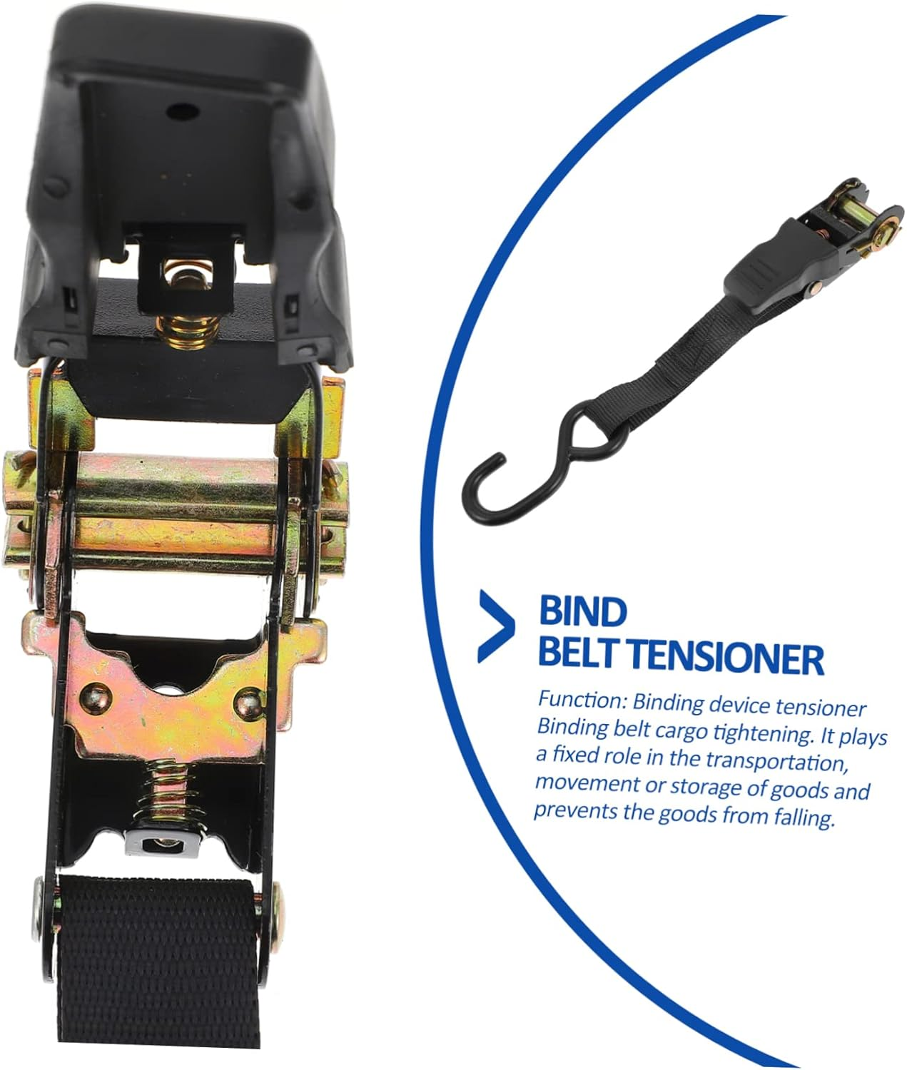 GLEAVI 2 Sets 25Mm Cargo Binding Belt Ratchet Straps Luggage Tightening Rope Car and Motorcycle Tie-Downs Black Sturdy Baggage Securing Straps for Travel and Transport