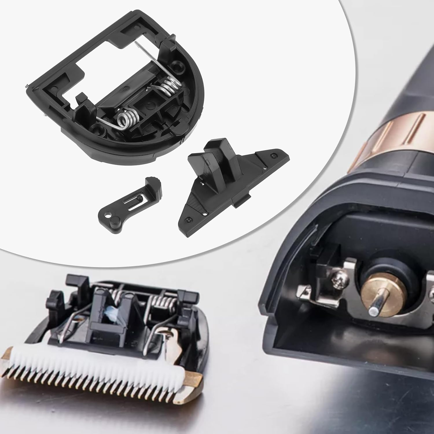 Briny River 5-In-1 Clipper Blade Driver Assembly with Spring Tension and Fixing Compatible with Wahl Moser Pet Clippers Arco Bravura, Chromado, Figura and Motion Models image number 2