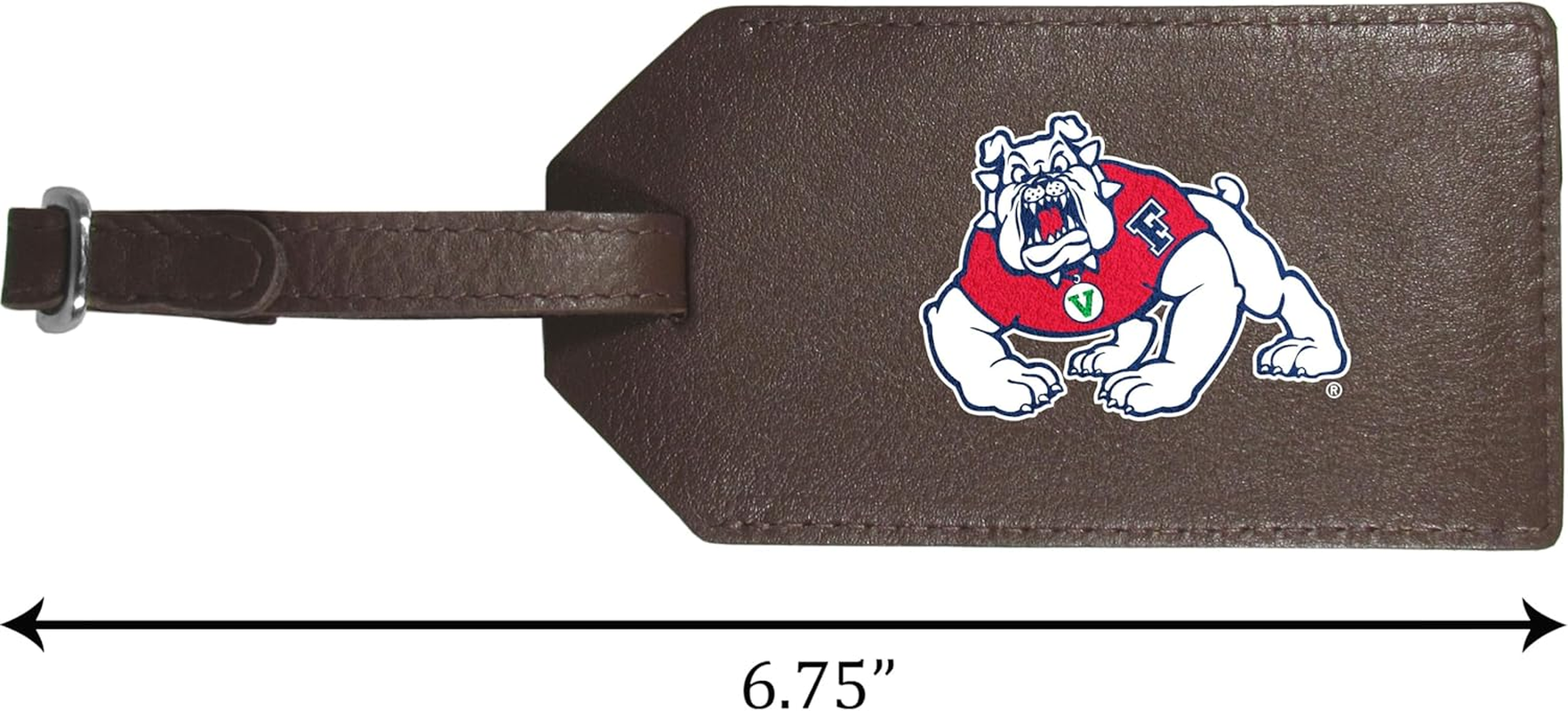 Siskiyou Fresno State Bulldogs Leather Luggage Strap, One Size, Team Colors image number 3