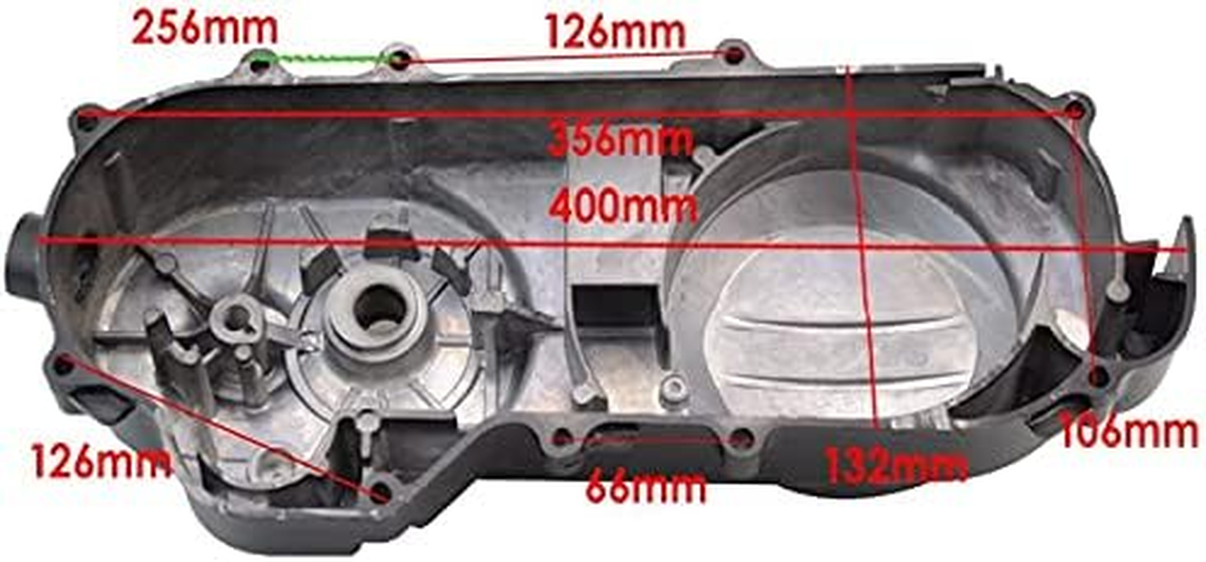 Transmission Cover Assembly with Start Gear Shaft Belt for for GY6 QMB139 Scooter ATV Go Kart 50Cc Engines image number 2