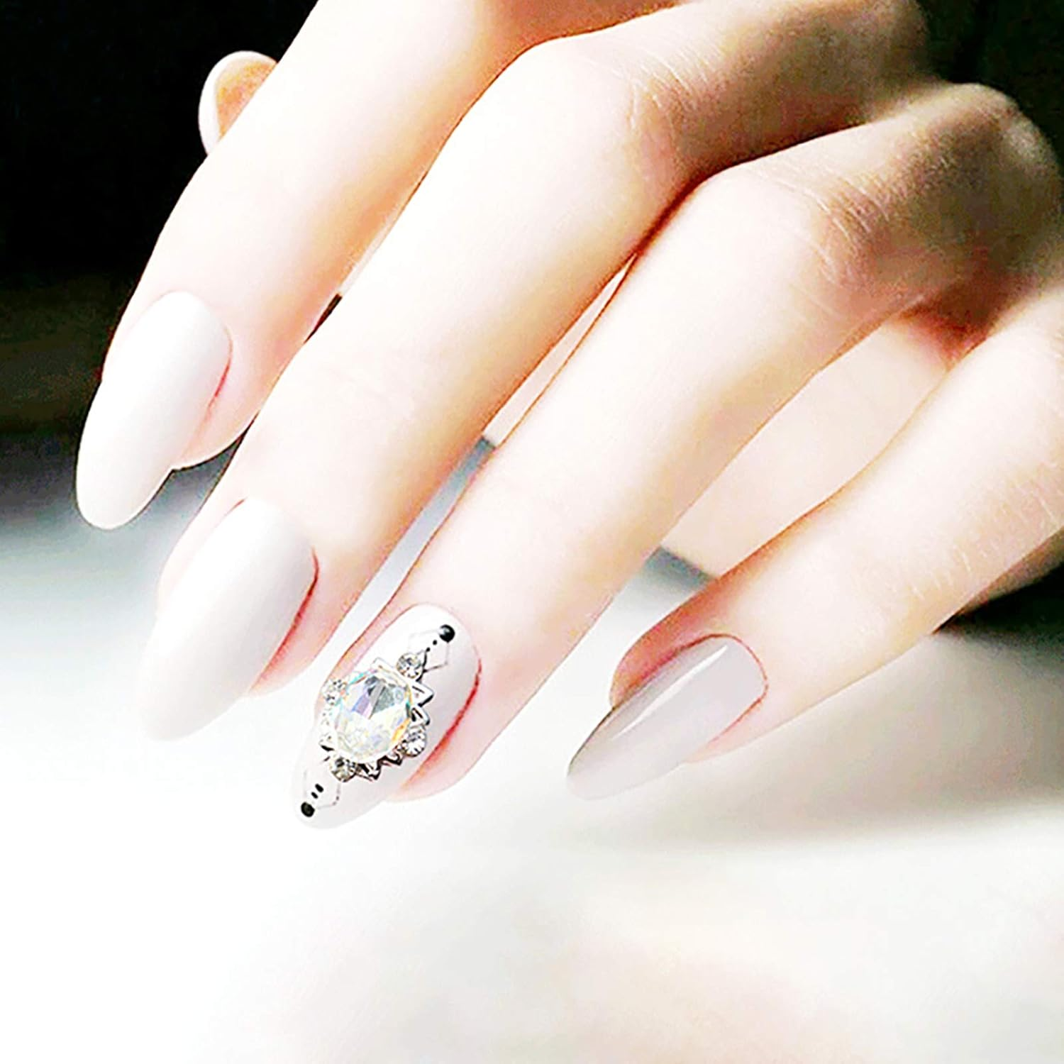 2 Grains Nail Art Rhinestones Alloy Rhinestones Nail Decoration Super Flash DIY Colorful Horse Eye Transfer Beads image number 2