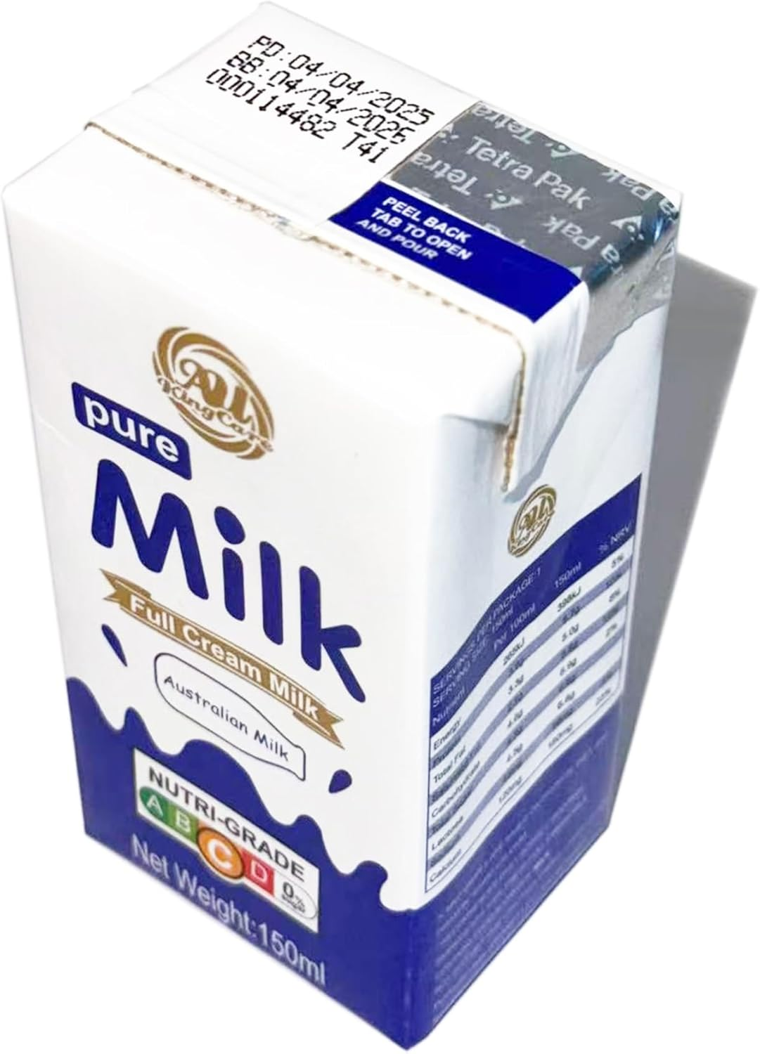 Au Kingcare Pure Full Cream Milk 150Ml*32Box/Carton - Foil Tab Packaging, Eco-Friendly image number 3