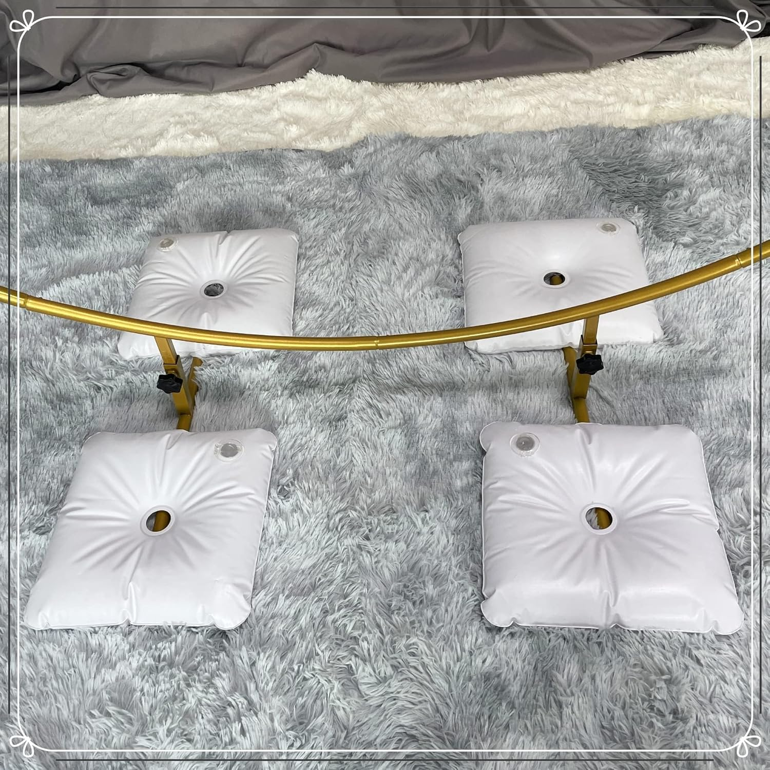 YALLOVE 4 Pack Water Weight Bags for Balloon Column Stand and Arch, Square Thickened Fillable Base Party Supplies Accessories image number 5