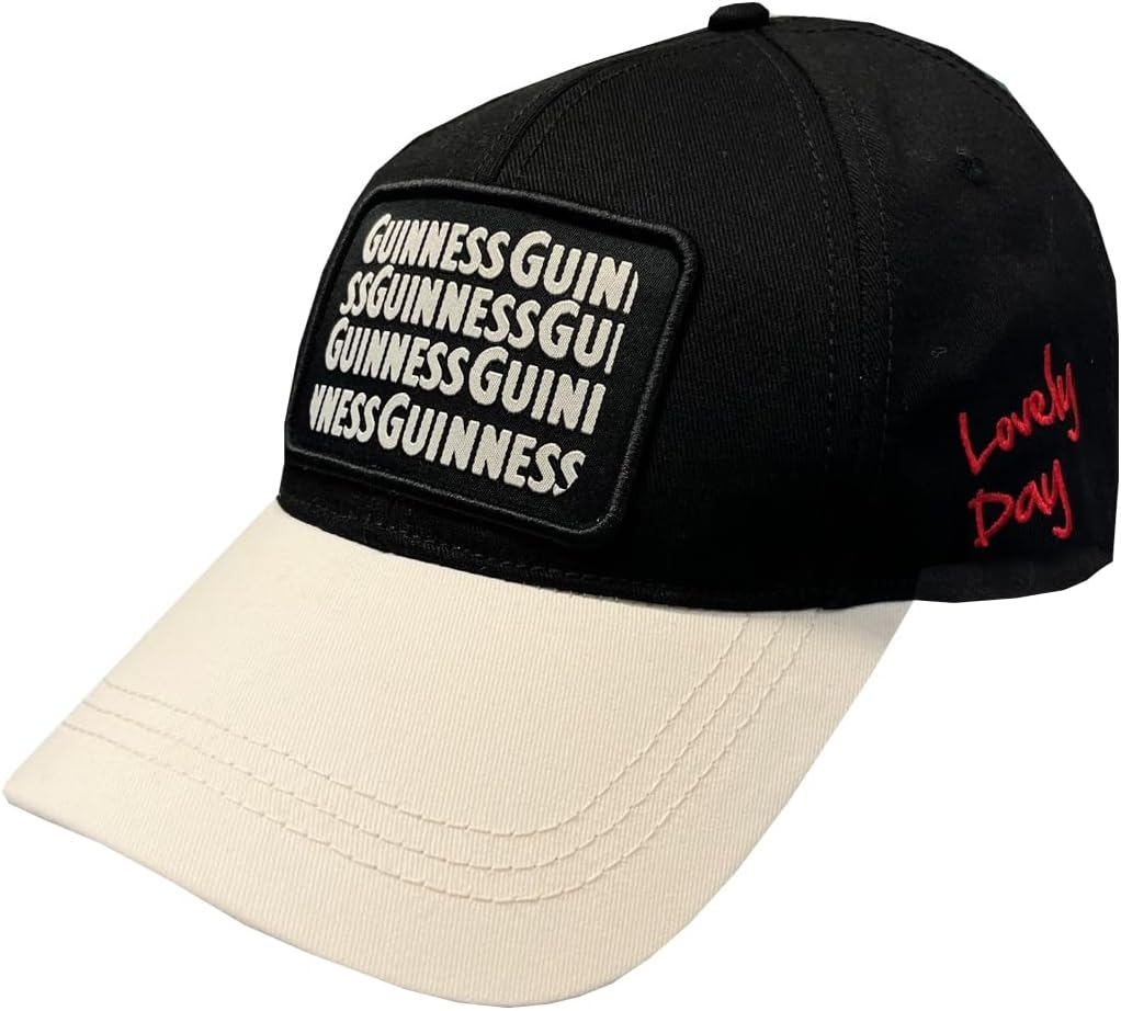 Guinness Black & Cream Woven Badge Baseball Cap, One Size, Black, One Size image number 1