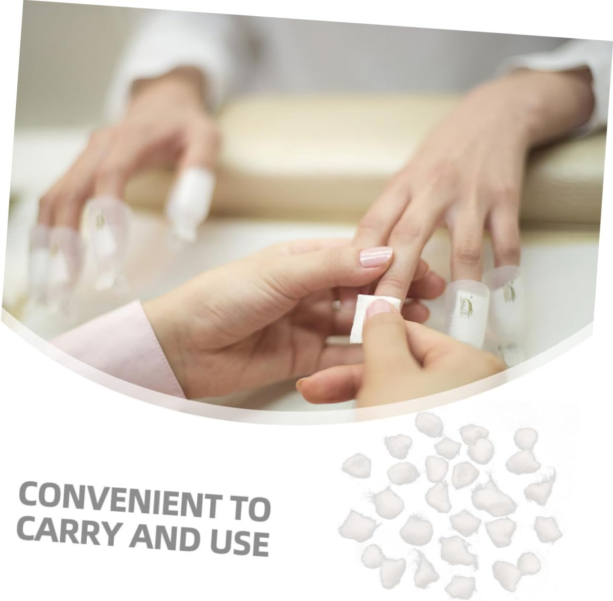 4Packs Nail Gel Cleaning Cotton Balls Absorbent Cotton Pads for Nail Polish Removal Makeup Removal