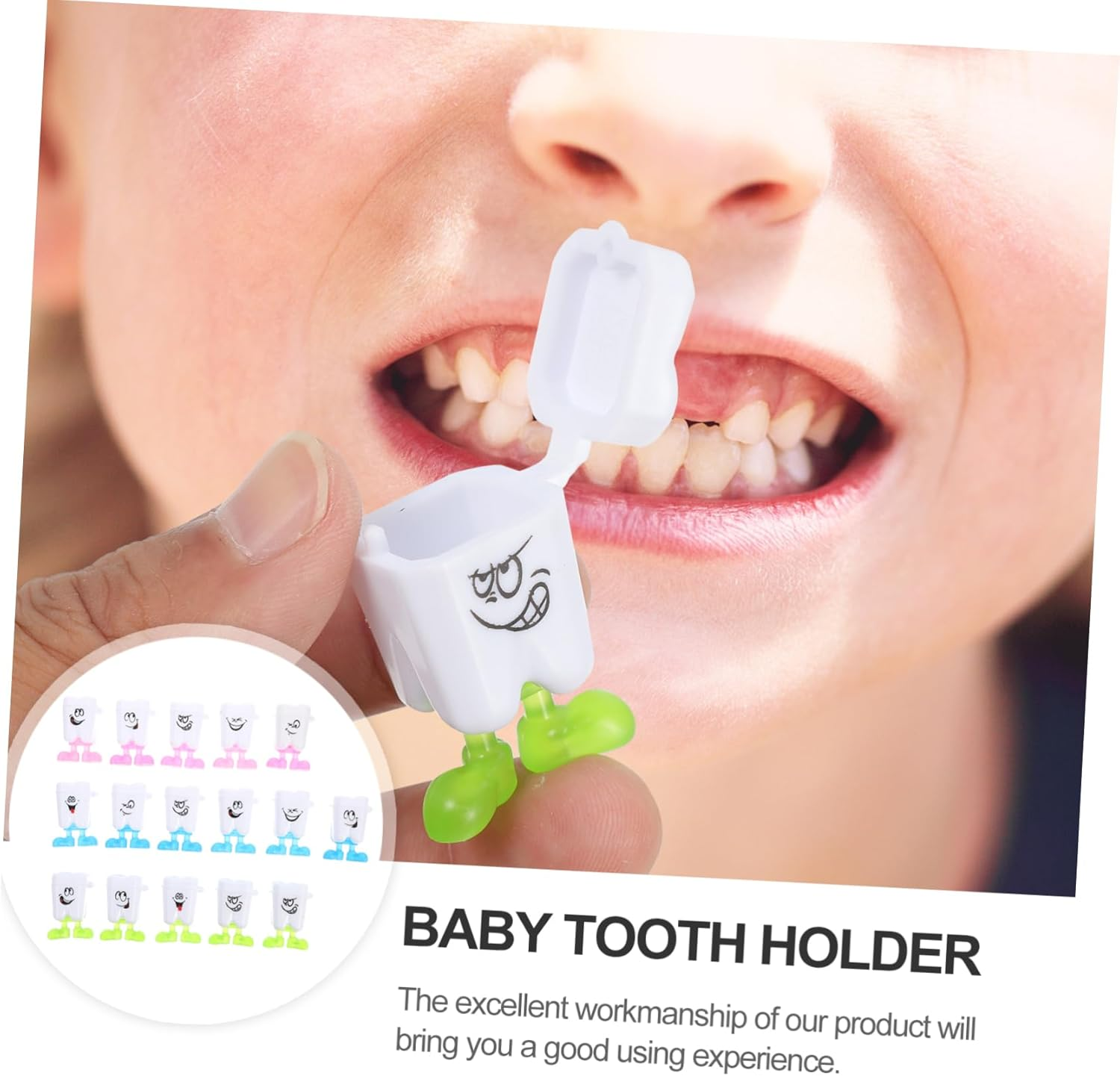 Abaodam 50Pcs Tooth Storage Box for Keepsake Organizer for Growing Teeth for Christening Christmas Birthdays More Durable Design for Safe Preservation image number 5