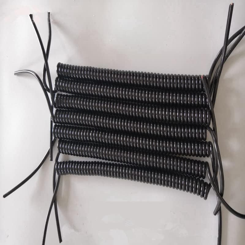 Spring Spiral Cable 2Core/3/4Core PU Spring Spiral Cable Wire 18 AWG 17/15/ 13Awg Power Cable Stretch 1/2/ 3/4/ 5Meters (Color : 3 Core 18Awg, Size : Stretch1Meter) image number 2