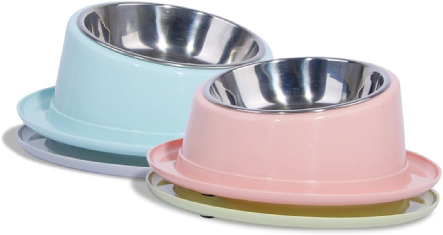 SUPVOX Unique Design Pet Bowl anti Ant Cat Feeder Stainless Steel Non-Slip Grey Pet Food Bowl Pet Feeding Bowl