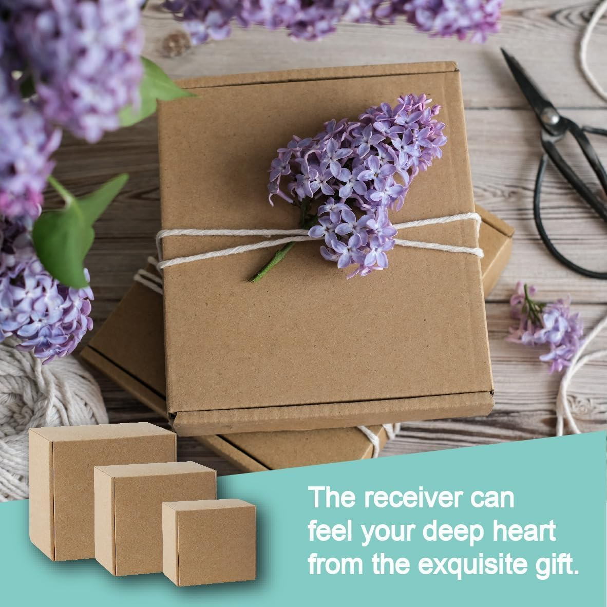 25 Pack Small Shipping Boxes - 9X6X2 Inch Kraft Corrugated Packaging for Jewelry, Gifts, Christmas or Bridal Proposal image number 3