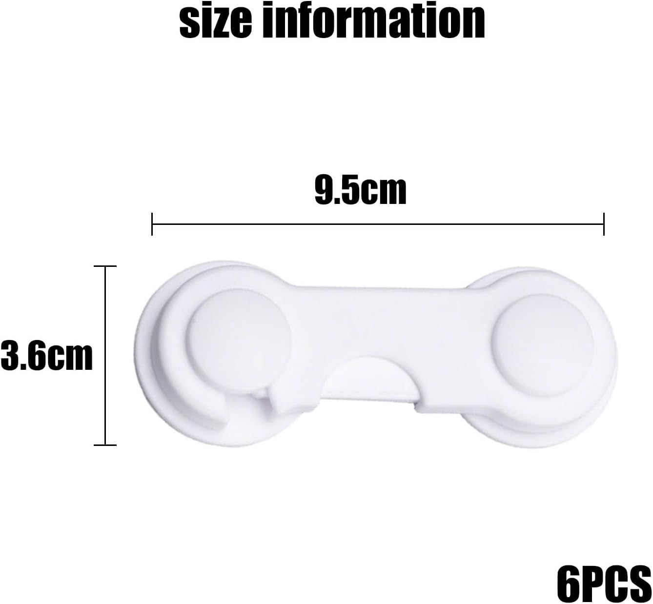 RIBHNXHI 6-Pack Child Proof Locks for Cabinet Doors and Drawers 3M Adhesive No Drilling Child Safety Locks for Cabinet Wardrobe Pantry Cupboard Baby Proofing Drawer Locks