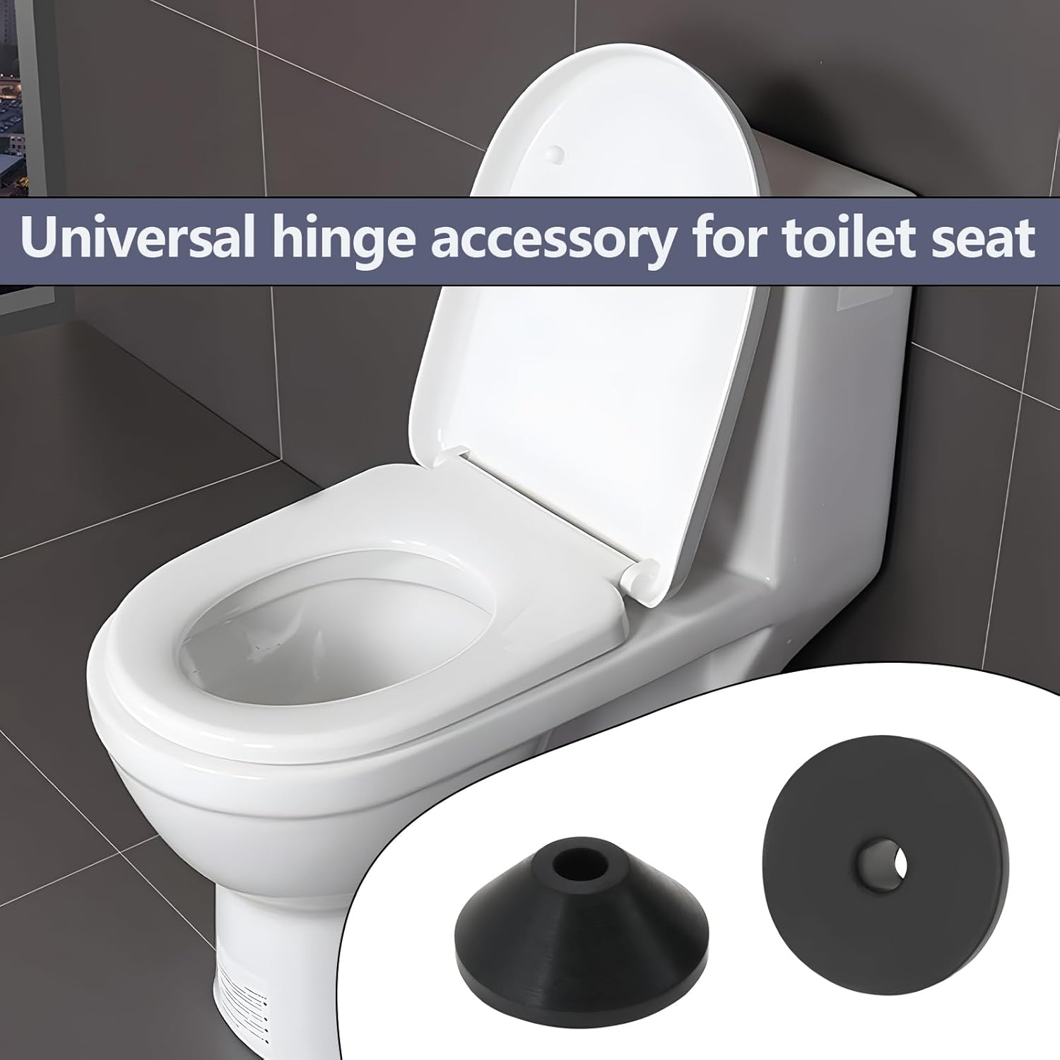 2 Sets M6 Bolt Rubber Dome Foam Washer Set Toilet Cistern Seal Kit Toilet Seat Universal Hhinge Accessories Toilet Seat Gasket Nut Fasteners image number 5