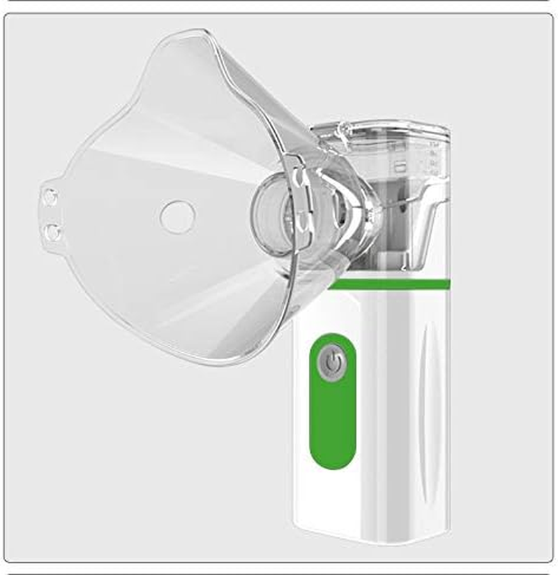 Nebulizer Handheld Atomizer Steam Inhaler Mesh Nebulizer Household Portable Atomizing Sprayer Electric USB Nebulizer Machine for Children and Adults,Green