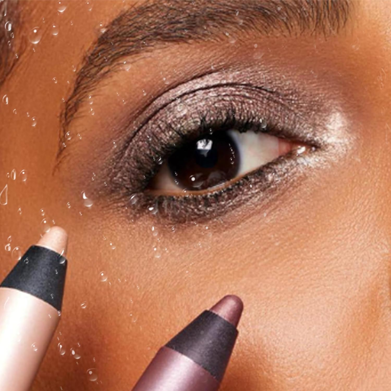 FLYTIN Shadow Liner 2-In-1 Eyeliner & Eyeshadow, Waterproof, Smudge-Proof Duo Eyeshadow Stick with Smudge Brush, Duo Stick for Effortless Smoky or Natural Eye Makeup (5.6)