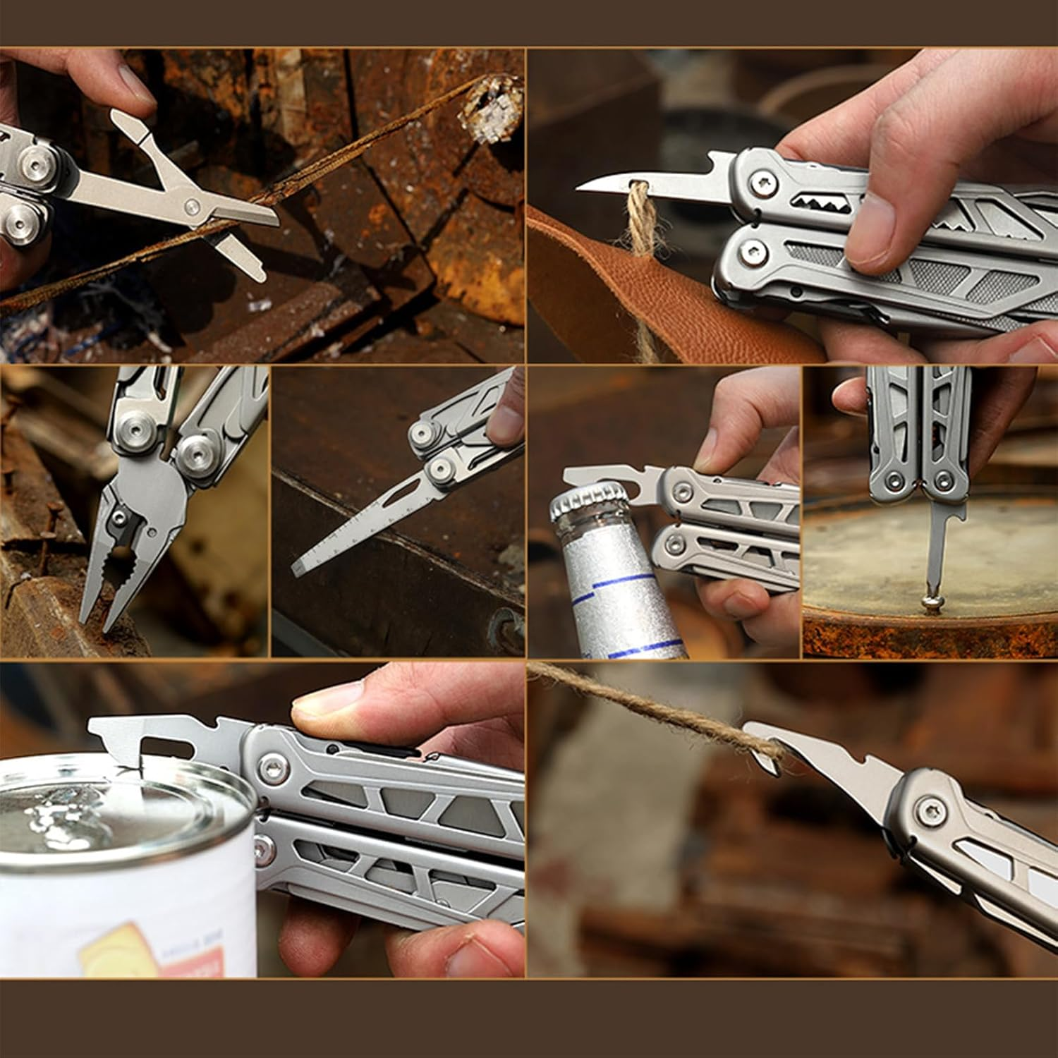 16-In-1 Multitool Pliers, Heavy-Duty Pocket Knife & Utility Tool with Self-Locking Pliers, Screwdrivers with Safety Locking, Outdoor Survival Camping - Gifts for Men Dad image number 5