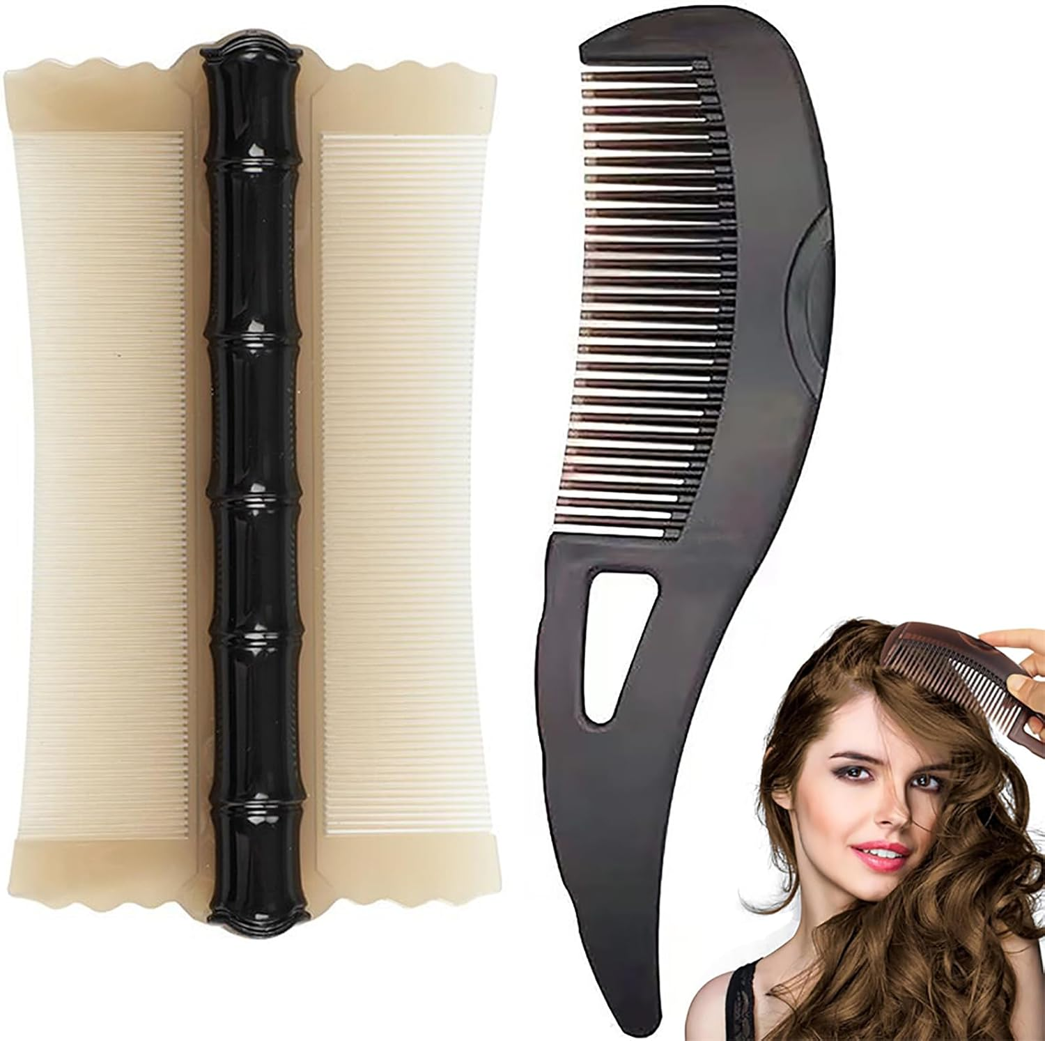 Hollow Comb Temperate Hair Care Comb Hair Brush Detangling Hair Comb Exfoliating Comb for All Hair Types and Populations Promotes Healthy Scalp and Shiny Hair