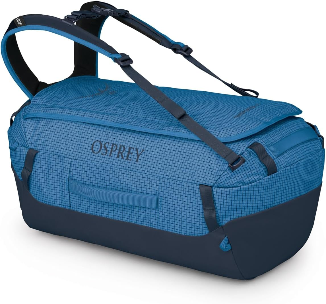Osprey Transporter Travel Duffel Bag, Blue Flame/Nocturnal Blue, 40L