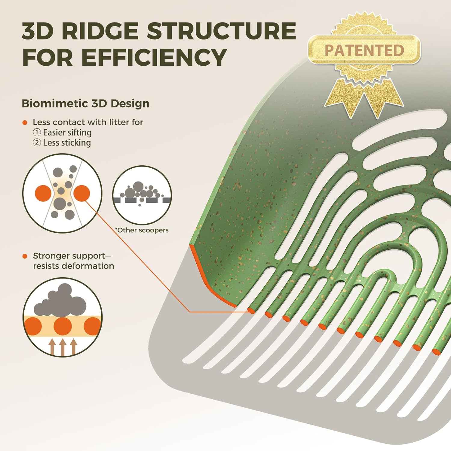 PAWZ Road Cactus Cat Litter Scoop with Holder - 2 Biodegradable Straw Plastic Shovel Heads & Durable ABS Handle and Box - Premium Cat Scooper with 1 Roll of Trash Bag, Cactus Green