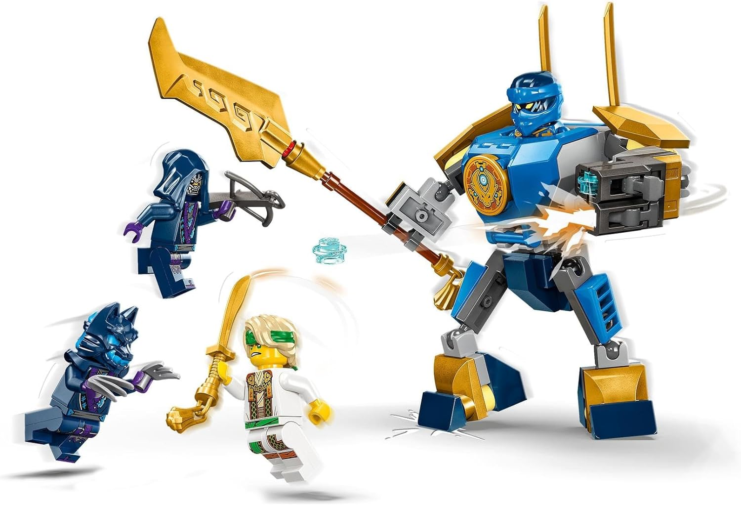 LEGO&reg; NINJAGO&reg; Jay'S Mech Battle Pack 71805 Adventure Toy Set for Kids, with Jay Minifigure and Mech Figure,For Boys and Girls Aged 6 Years Old and Over