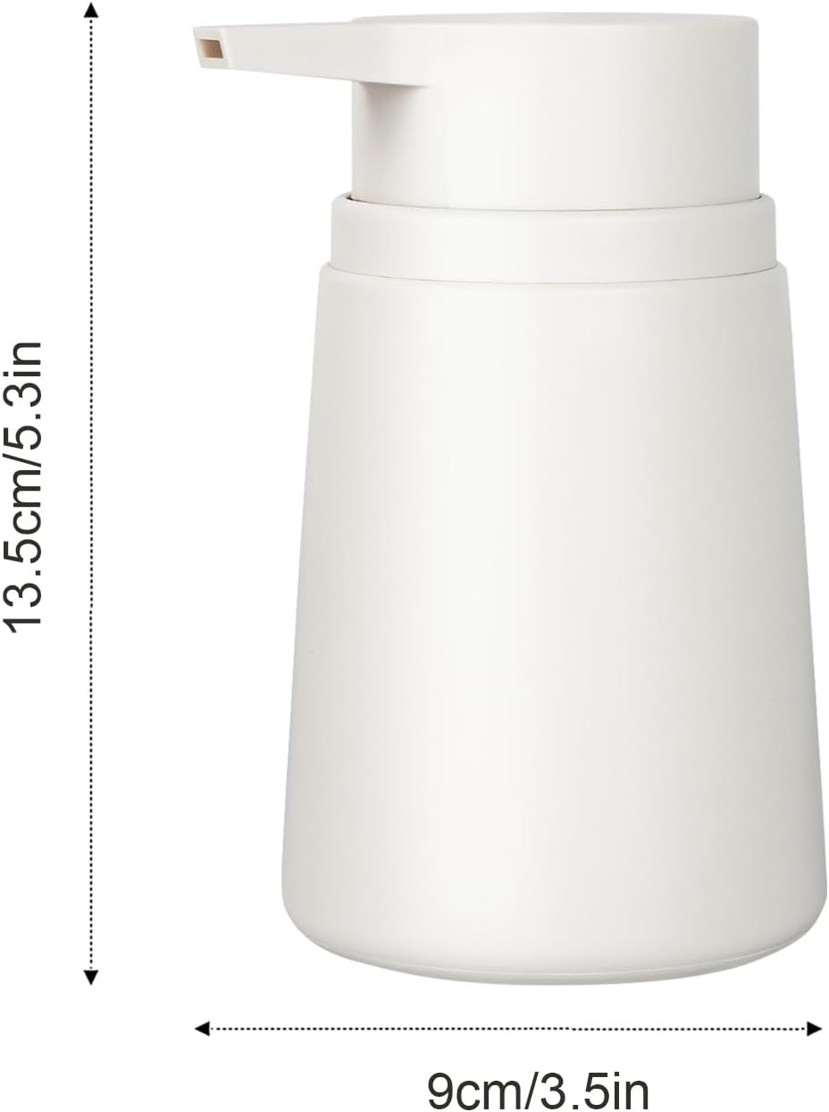 Topsky Soap Dispenser with Plastic Pump, 320Ml Liquid Hand Soap Dispenser, Rustproof Pump for Kitchen & Bathroom, Great for Lotions, Essential Oil, Liquid Soaps, 2 Pack (White) image number 1