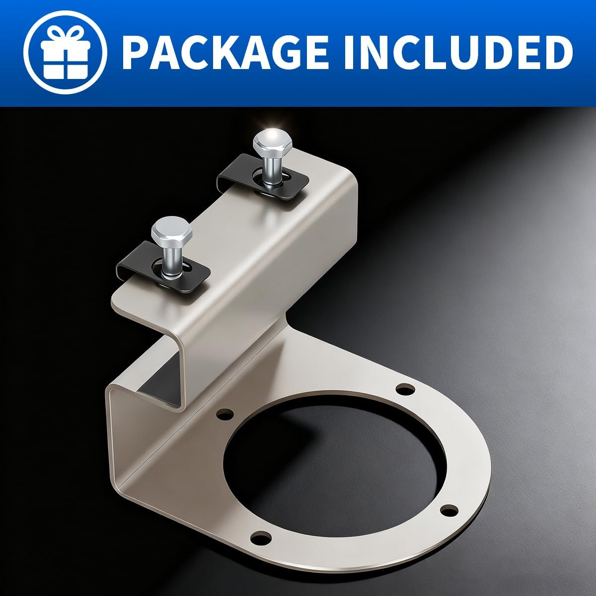 AUTOVIC Watermelon Light Bracket Stainless Steel Universal Mount, Angled Straight Down image number 3