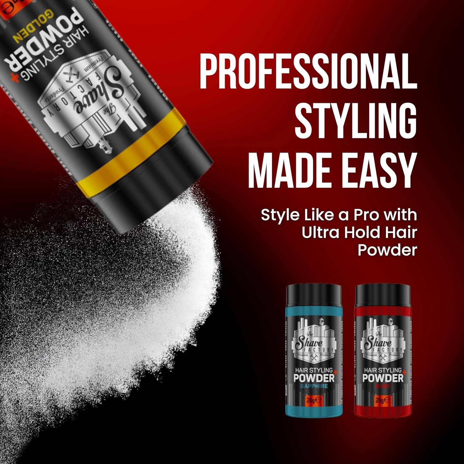 The Shave Factory Hair Styling Powder Mattifying & Volumizing Sapphire image number 2