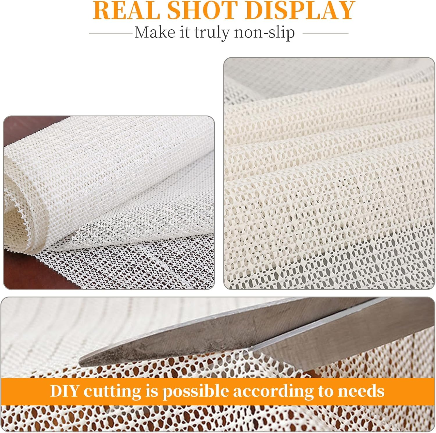 Anti Slip Rug Underlay PVC Non Slip Matting Antislippery Mat Underlay Non Slip Carpet Rug Gripper Pad Multipurpose for Drawers Shelves Tray Carpet, Used on Hard Smooth (70 * 200) image number 3