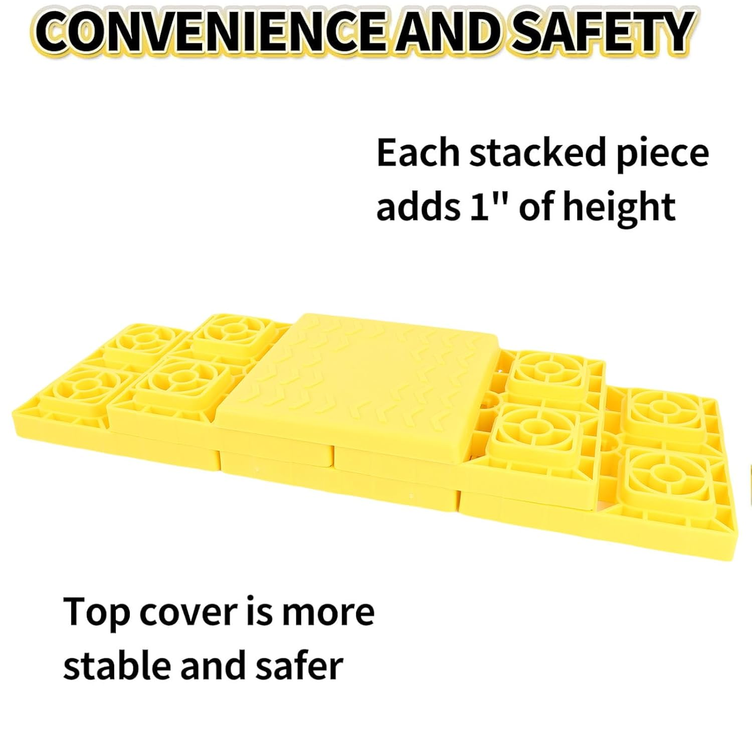 Haofy 12PCS RV Leveling Blocks Heavy Duty Interlocking Stackable Pads with Carry Bag 35,000LB Capacity anti Slip Jack Pads for Travel Trailers 5Th Wheels Campers image number 1