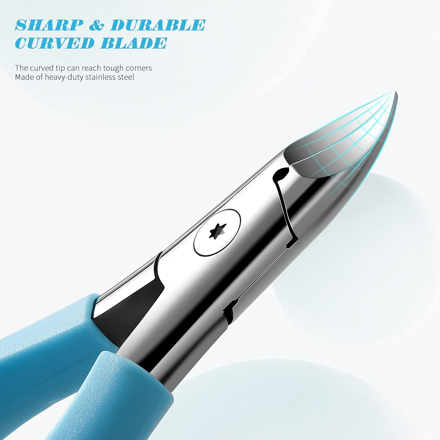 FVION Toenail Clippers, Professional Thick & Ingrown Toe Nail Clippers for Men & Seniors, Velvet-Soft Handle Toenail Cutter/Colorful Nail Clippers, High Grade Stainless Steel - Full Black image number 5