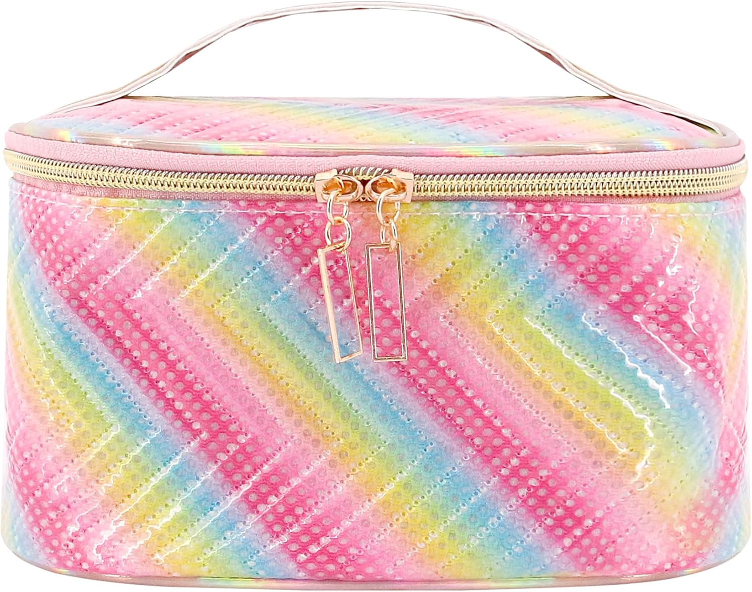 DDPOND Double Layer Cosmetic Bag Large Capacity Storage Bag Travel Toiletry Bag Organizer Portable Makeup Bag with Handle