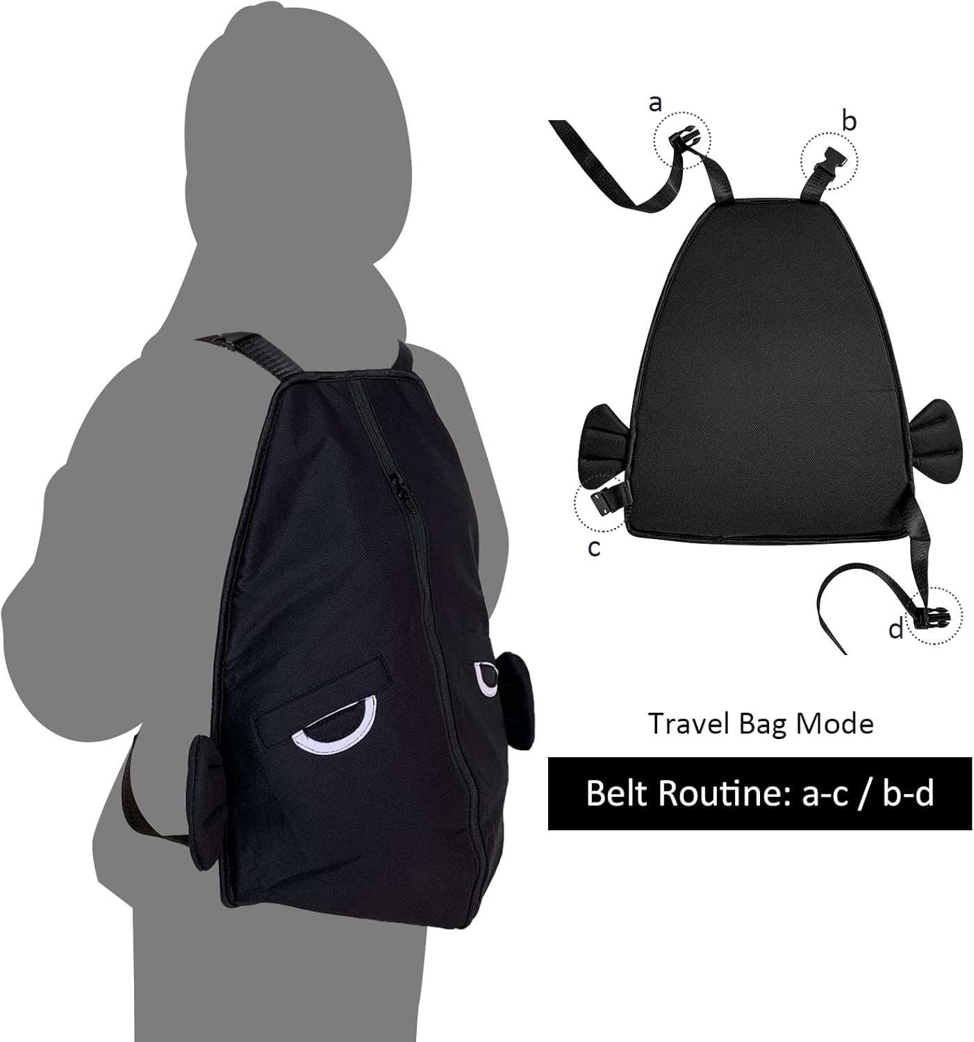 4-In-1 Footrest for Kids and Toddlers - Compatible with Car Seats, Portable Organizer, Seat Protector, and Travel Bag - Adorable Fish Design image number 3