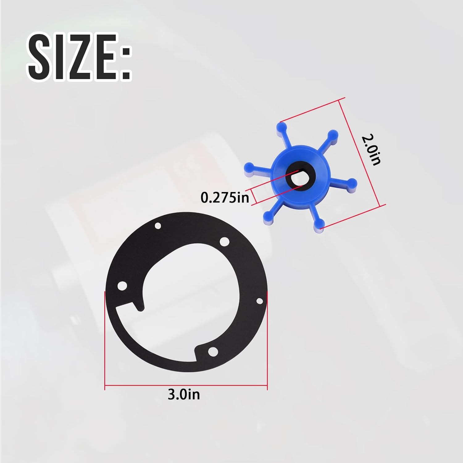 94-571-00 Macerator Impeller & Gasket Kit Compatible with 3200 Series Shurflo Pumps image number 5