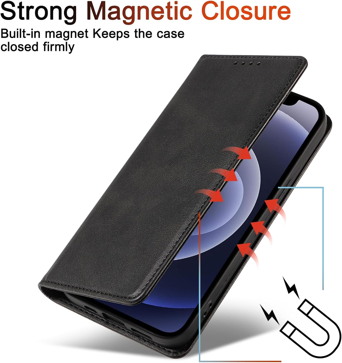 Leonids Leather Wallet Case for Iphone 12/Iphone 12 Pro Case, 6.1-Inch Flip Wallet Cover with Card Slots for Iphone 12/Iphone 12 Pro Cases (Black, Iphone 12/Iphone 12 Pro) image number 5