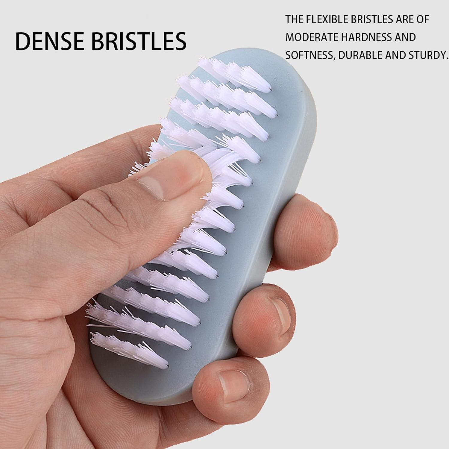 SSKHE Nail Brushes, 5 Pack Double Sided Nail Cleaning Brush for Hands Feet Nails, Portable Nail Scrubbing Brushes with Anti-Slip Handle, Nail Dust Brush for Men Women Kids image number 4