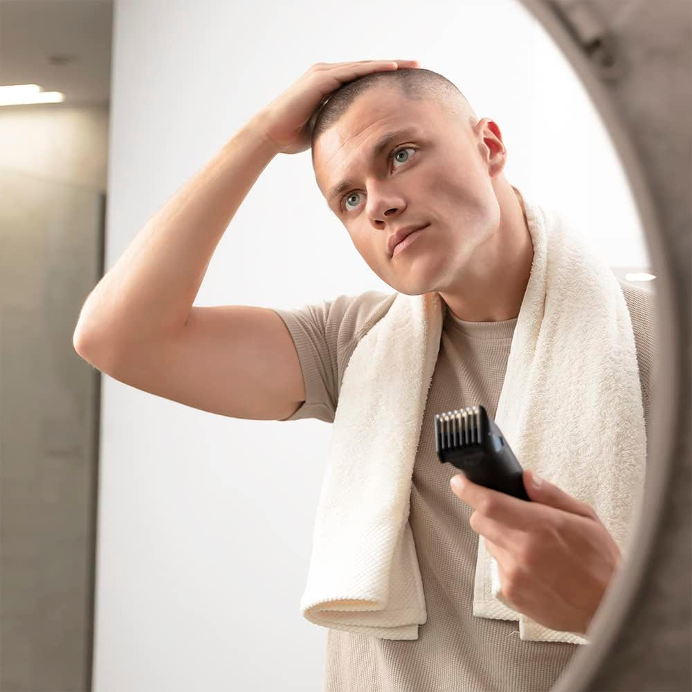 Cecotec Bamba Precisioncare Wet & Dry Hair Clipper, Lithium Battery, 120 Minutes Battery Life, Titanium Coated Stainless Steel Blades, IPX6, Wired Mode, Includes 8 Combs image number 5