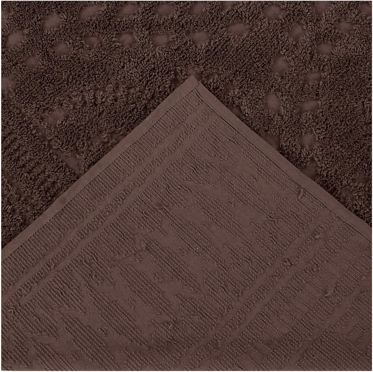 Better Trends 100% Cotton Chenille Bedspreads Queen Size, Rio Collection Floral Design Bed Cover in Chocolate - Tufted Cotton Bedspreads, Lightweight Bedspreads & Coverlets image number 2