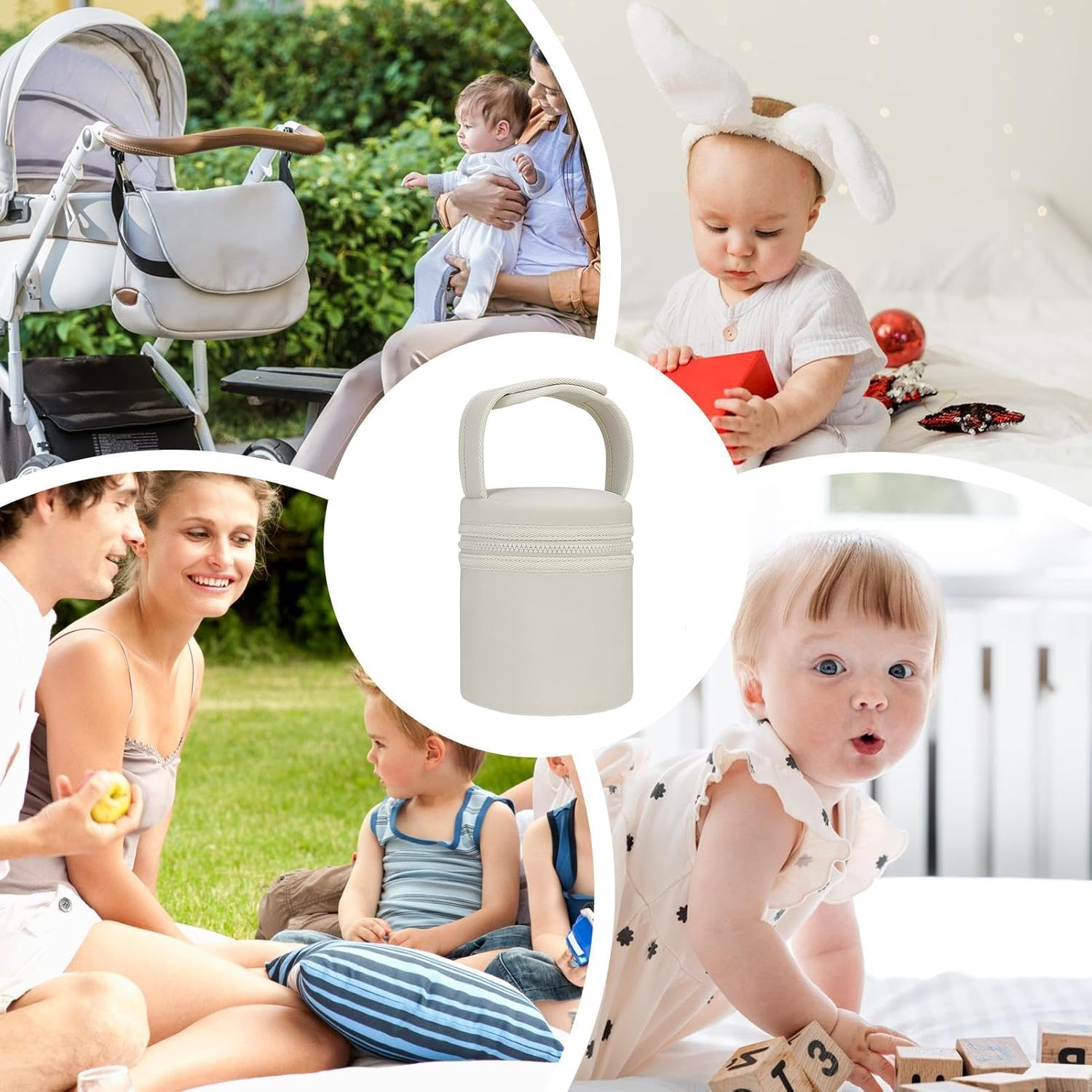 Frfik Breastmilk Travel Cooler - Milk Bottles Bag - Insulated Bottle Bags with Detachable Strap, Breast Milk Storage Bag Fits 2 Large 8Oz Bottles for Nursing & Working Mom image number 3