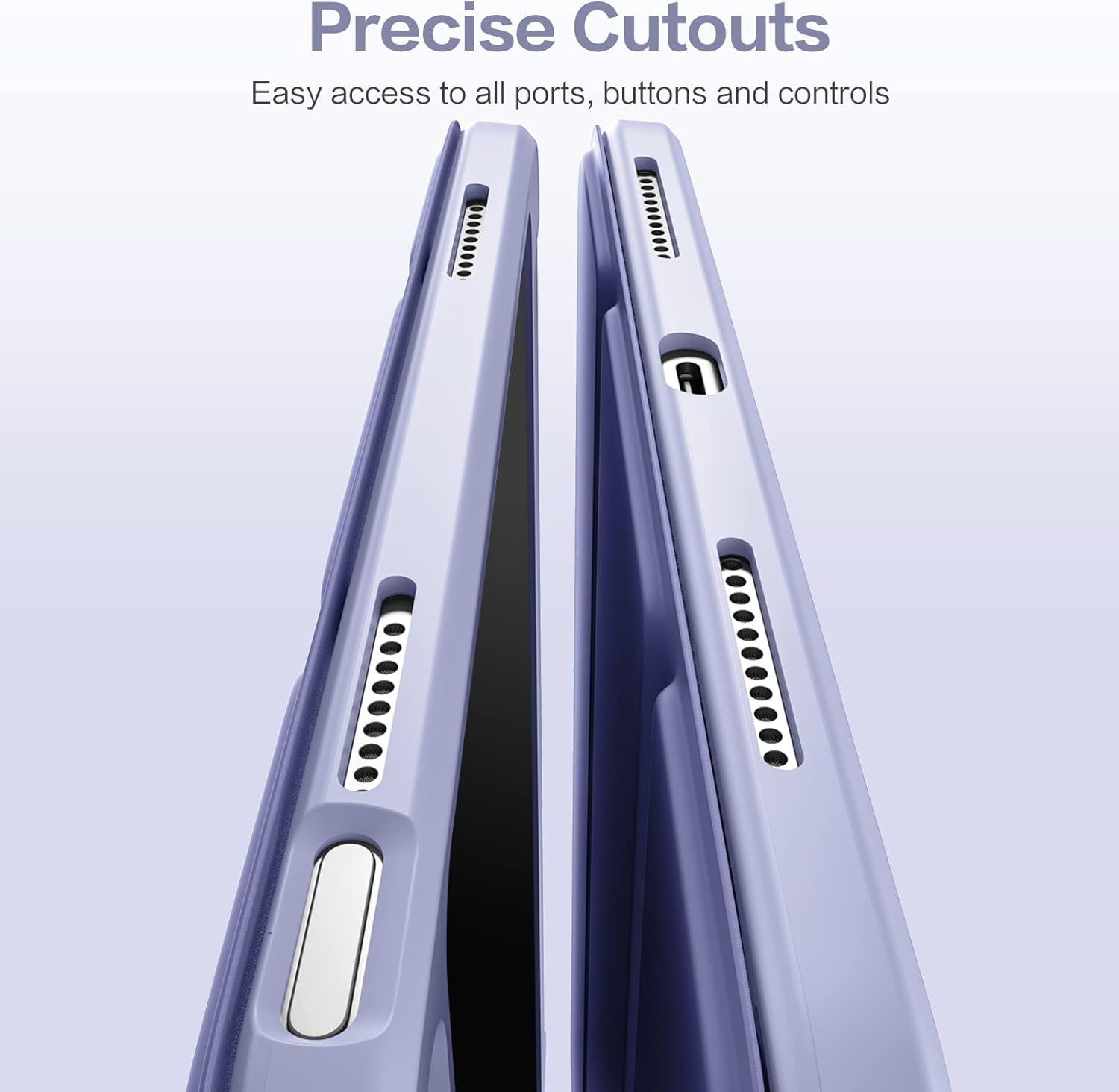 Getino Compatible with Ipad 10Th Generation Case with Pencil Holder, Ipad 10.9 Case with Clear Transparent Back Shell, Auto Wake/Sleep, Shockproof Slim Cover for Ipad 10 Gen 10.9 Inch 2022, Bluegray