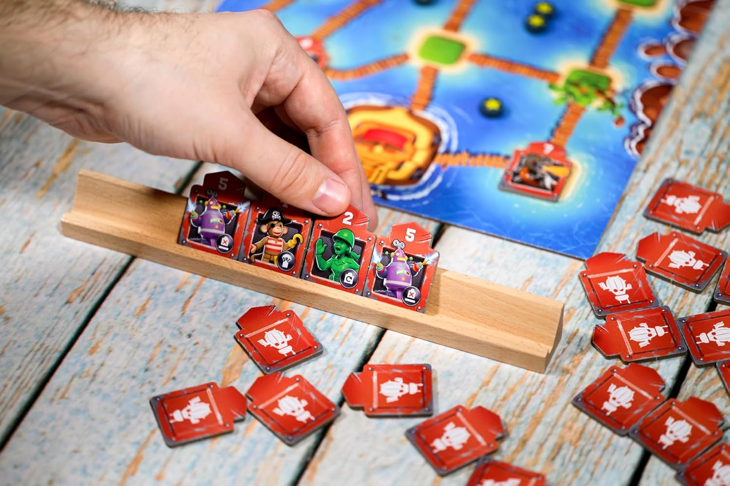 Asmodee | Repos Production | Toy Battle | Tactical Tile Placement and Troop Strategy Game | 2 Players, Ages 8+ image number 1