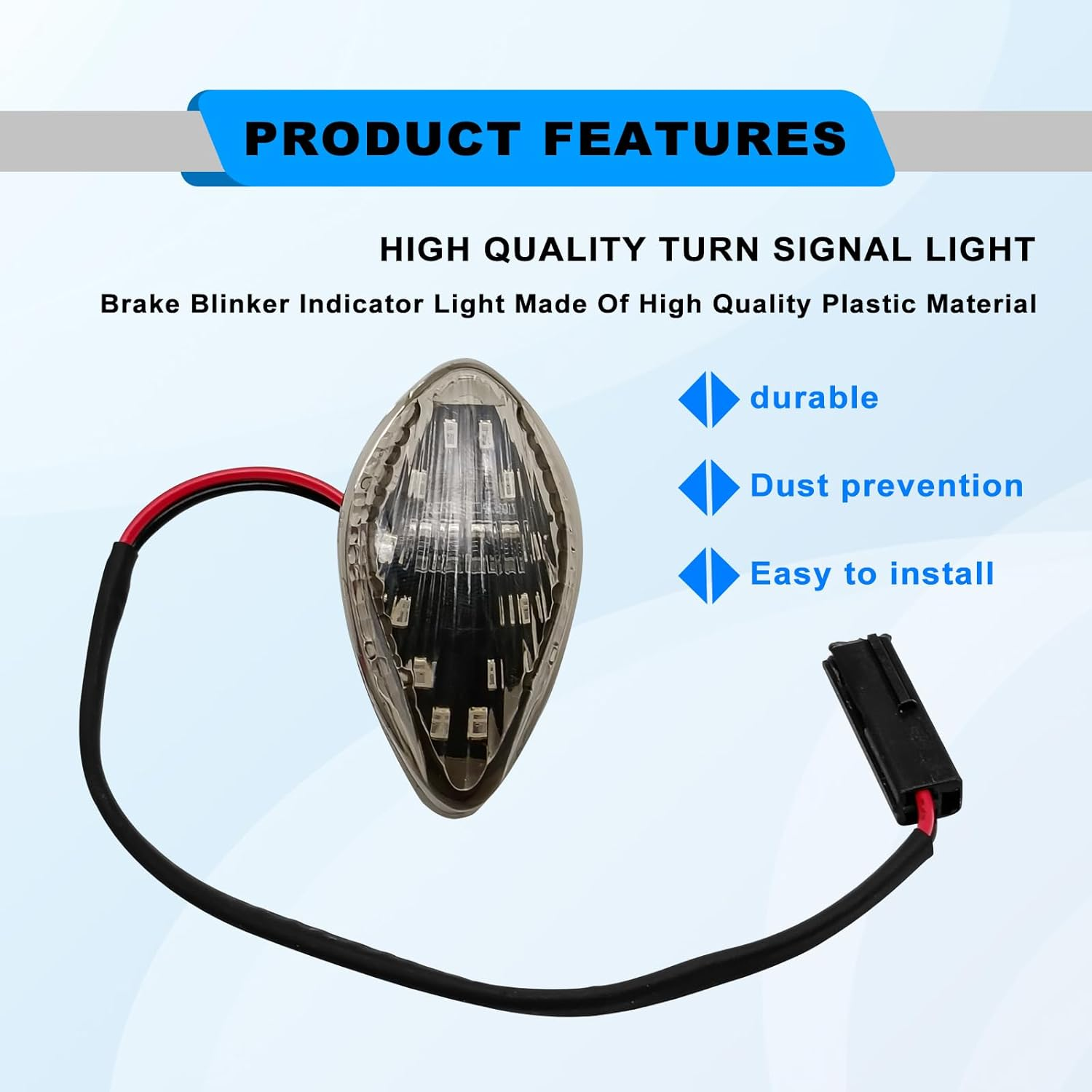 Motorcycle LED Front Flush Mount Turn Signal Light, Brake Blinker Indicator for Honda Grom 2014-2018 Flush LED Turn Signals Light (Pack of 2) image number 1