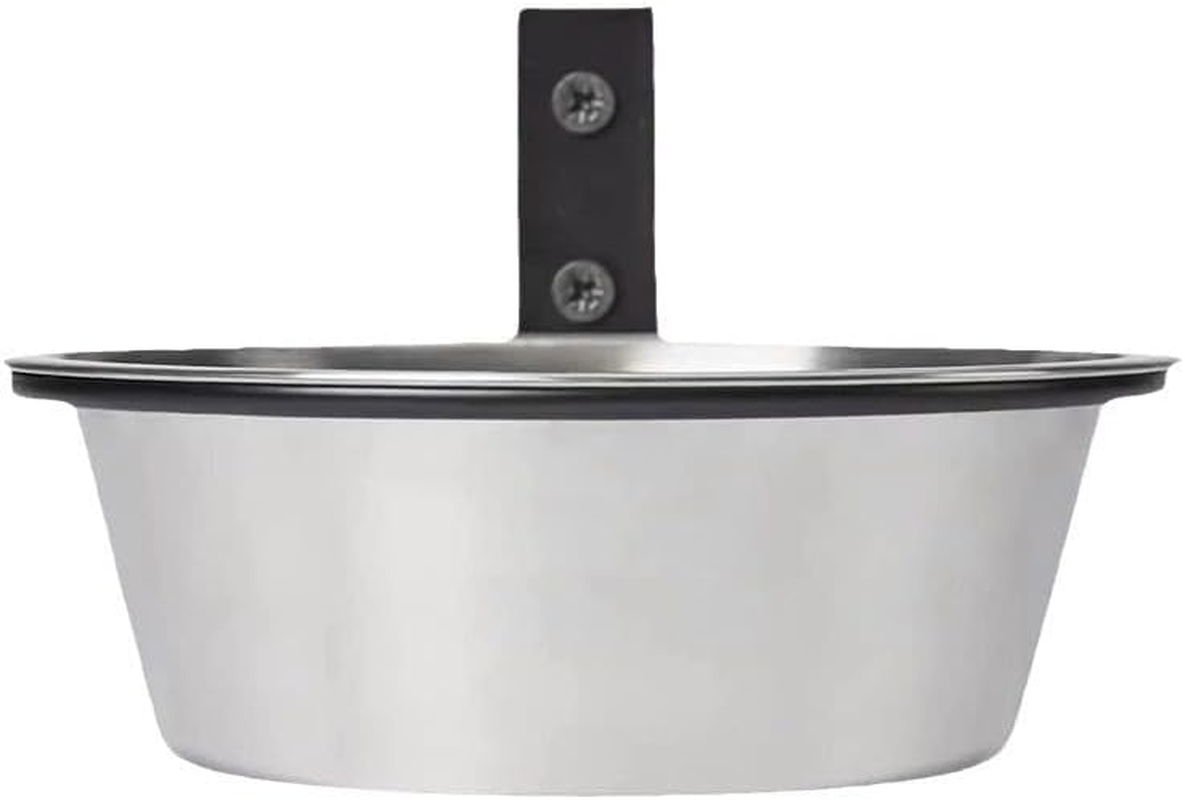 1 Set Wall Mounted Elevated Dog Bowl Pet Feeding Bowl Wall Mount Feeder Dog Bowls for Small Dogs Wall Dog Bowl Elevated Cat Bowls Raised Bolw Stainless Steel Clip (Silvery, 8Inch) image number 3